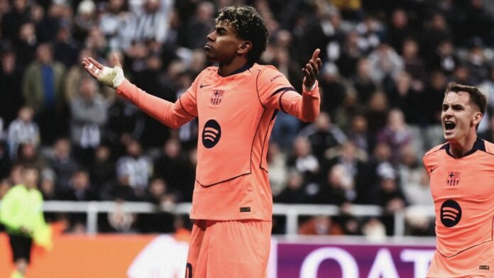 لامين يامال ينقذ برشلونة بتعادل غير مستحق أمام نيوكاسل بدوري الأبطال